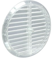 Cam Menfezi - Şeffaf Doğalgaz ve Kombi Havalandırma Menfezi, Sabit Kanatlı Yuvarlak Cam Tipi Havalandırma Kapağı -180mm (Vida ve Somun Dahil) (ŞEFFAF)