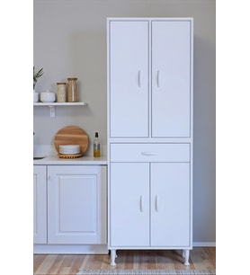 Eliusta Nexa Modüler Dolap  60 Cm Banyo/Mutfak Dolabı Extra Kullanım Alanlı 60x173x32,5 cm Beyaz Dolap