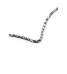 Erkek Tilki Kuyruğu Çelik Zincir Kolye – Gümüş Renk 3 mm Maskülen Tasarım