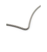 Erkek Tilki Kuyruğu Çelik Zincir Kolye – Gümüş Renk 3 mm Maskülen Tasarım