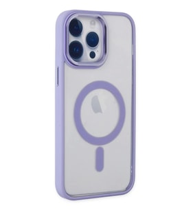 Newface Apple iPhone 14 Pro Kılıf Room Magneticsafe Silikon - Lila