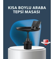 Northcity Geniş Yüzeyli 360° Ayarlanabilir Araç İçi Bardaklık Tepsisi ve Telefon Standı