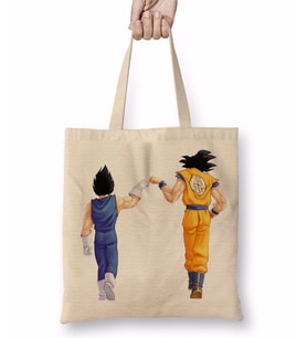 Songoku & Vegetta Bez Çanta Uzun Saplı