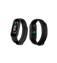 M6 Akıllı Bileklik Siyah Adımsayar Spor Takibi Android ve İOS Uyumlu
