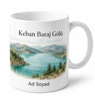 Keban Baraj Gölü Doğası Elazığ Hatırası Kupa Bardak Hediye