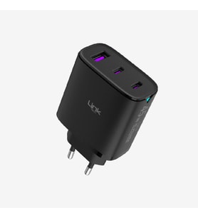 C317 Strong GaN 3 Ports 45W Fast Charger Adapter (Siyah)