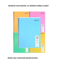 FLEX Pastel Defter A4 72 Yaprak Kareli 5 Adet