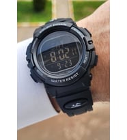 Daniel Klein DKISTE1051 Siyah Renk Alarm Kronometre ve Işıklı Dijital Hediye Paketli Erkek Kol Saati