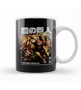 Reiner Braun Reiner Attack on Titan Kupa Bardak Porselen