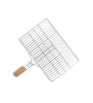 Küçük Boy Mangal Izgarası - 35x20 cm - Ahşap Saplı