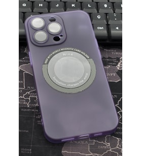 iPhone 13 Pro Max Uyumlu Mor Renkli Yarı Şeffaf İnce Sert Kapak Kılıf Kamera Lens Korumalı