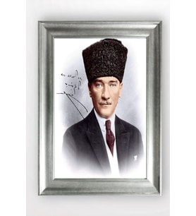 Gümüş Çerçeveli Atatürk Tablo cv1159