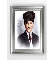 Gümüş Çerçeveli Atatürk Tablo cv1159
