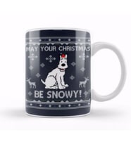 Tintin May Your Christmas Be Snowy Knit Kupa Bardak Porselen