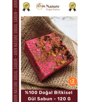 #gülsabunu %100 Doğal Güzel Kokulu El Yüz Saç Vücut Orijinal Bitkisel Gül Sabunu 120g - 2 Adet