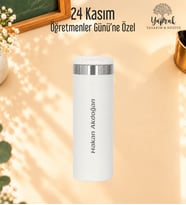 Öğretmenler Günü Hediyesi Kişiye Özel İsim Baskılı 500 Ml Renkli Termos