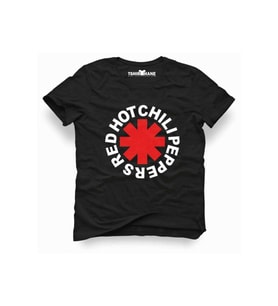 Tshirthane Red Hot Chili Peppers Rock Metal Müzik Baskılı Erkek t-shirt (Siyah)
