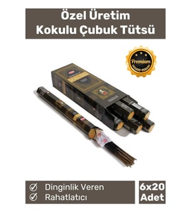 Özel Üretim Dinginlik Veren Meditasyon Çakra Enerji Rahatlatıcı Kokulu Çubuk Tütsü 6 x 20 Adet