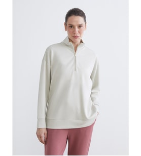 LCW EVERYDAY Gri Dik Yaka Kadın Sweatshirt