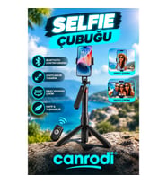 Uzatılabilir Tripodlu Selfie Çubuğu – Uzaktan Kumandalı Dikey ve Yatay Çekim