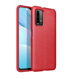 Xiaomi Poco M3 Kılıf Deri Tarzı Niss Silikon Case (Kırmızı)