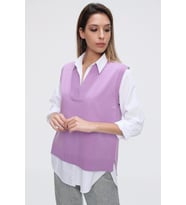 Chuba Kadın Triko Süveter 21W124 (Lila)