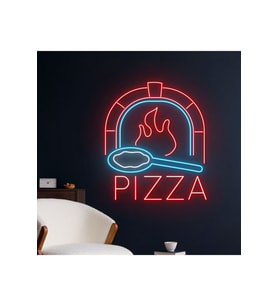 PIZZA Yazılı ve Şekilli Neon Tabela