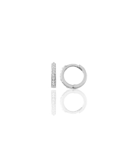 Söğütlü Silver Gümüş 12 mm zirkon taşlı halka küpe