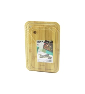 2PCS SETOVAL KENARLI - YUVARLAK DELİKLİ AHŞAP BAMBU KESİM PANOSU - KESME TAHTASI 18X28X1CM--22X32X1CM (5343)