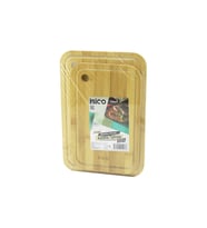2PCS SETOVAL KENARLI - YUVARLAK DELİKLİ AHŞAP BAMBU KESİM PANOSU - KESME TAHTASI 18X28X1CM--22X32X1CM (5343)