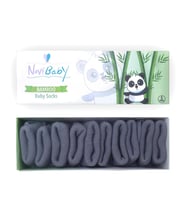 Novibaby 5'li Bambu Yenidoğan Bebek Çorap I Cloud I 0-6 ay (Gri)