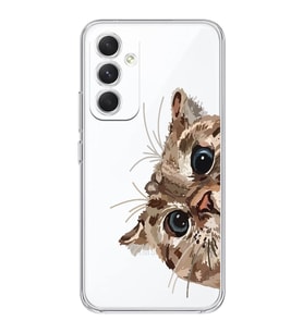 Samsung Galaxy S24 PLUS Uyumlu Tatlı Kedi Desenli Şeffaf Telefon Kılıfı