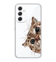 Samsung Galaxy S24 PLUS Uyumlu Tatlı Kedi Desenli Şeffaf Telefon Kılıfı