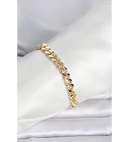 CM 14K Gold Renk Ezme Kalın Zincir Model Kadın Bileklik - TJ-BB8307