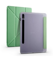 Galaxy Tab S7 Plus T970 Kılıf Kalem Bölmeli Standlı Smart Cover (Kırmızı)