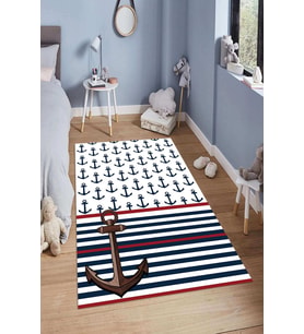 Dijital Baskılı Kaymaz Taban Yıkanabilir Kolay Temizlenir Modern Çocuk Odası Halısı NDÇ-HT-624 (Çok Renkli)