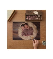 Uyuyan Yenidoğan Bebekler Tasarımı 240 parça Ahşap Puzzle Ahşap Kutuda MP02079