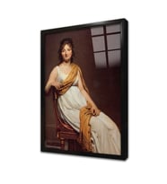 Oturan Kadın Jacques Louis David Çerçeveli Cam Tablo