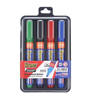 Brons Permanent Marker Kesik Uç 4 Renk Set (S-M-K-Y) 
