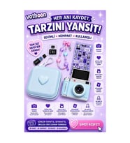 4k Çantalı Dijital Retro Video Kamera 48mp 16x Zoom Işıklı (32gb) Kart Dijital Fotoğraf Makinesi Mavi
