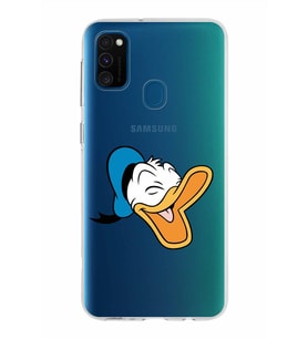 Samsung Galaxy M30s Kapak Donald Duck Tasarımlı Şeffaf Silikon Kılıf