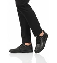 Ayakmod Premium Siyah Hakiki Deri Anatomik Erkek Casual Ayakkabı 703 M