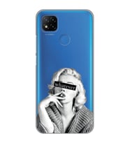 Redmi 9C / Redmi 10A Uyumlu Marilyn Monroe Desenli Şeffaf Telefon Kılıfı