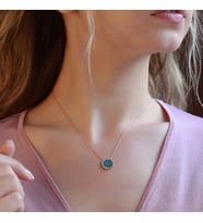 Zirkon Taşlı Güneş Rose Gold Kaplama Gümüş Kolye