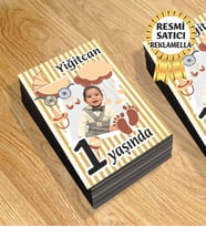 9 Temalı Kişiye Özel Resimli Doğum Günü Magneti  8x6 Cm 10 Adet (Gold)