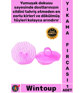 #Fırça Yumuşak Plastik Parmak Yüzük Girişli Kaymaz Masaj Evcil Bakım Kedi Köpek Yıkama Fırçası