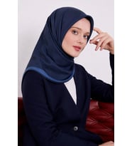 Lesscarves Çift Taraflı Düz Pamuk İpek Eşarp LS2200