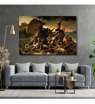 Tekli Yatay Kanvas Duvar Tablosu Théodore Géricault Medusa'nın Salı