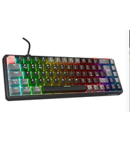 Rampage YORU MINI PRO Siyah-Gri Bağlantı OUTEMU Red Swich Q Kablosuz RGB Mekanik Oyuncu Klavyesi