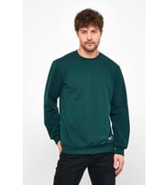 Metalic Erkek Koyu Yeşil Basic Bisiklet Yaka Sweatshirt